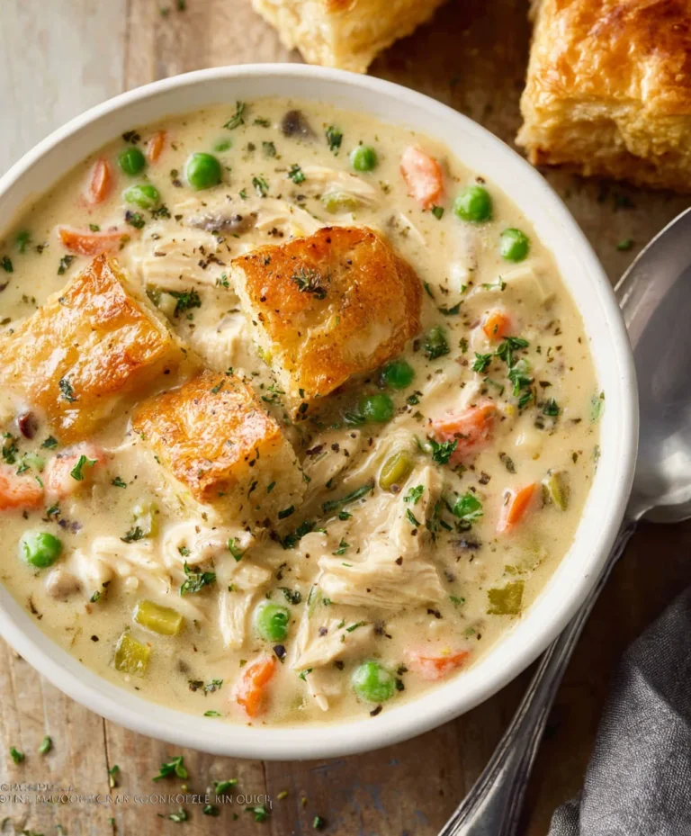 Hearty Chicken Pot Pie Soup-Easy Comfort Food