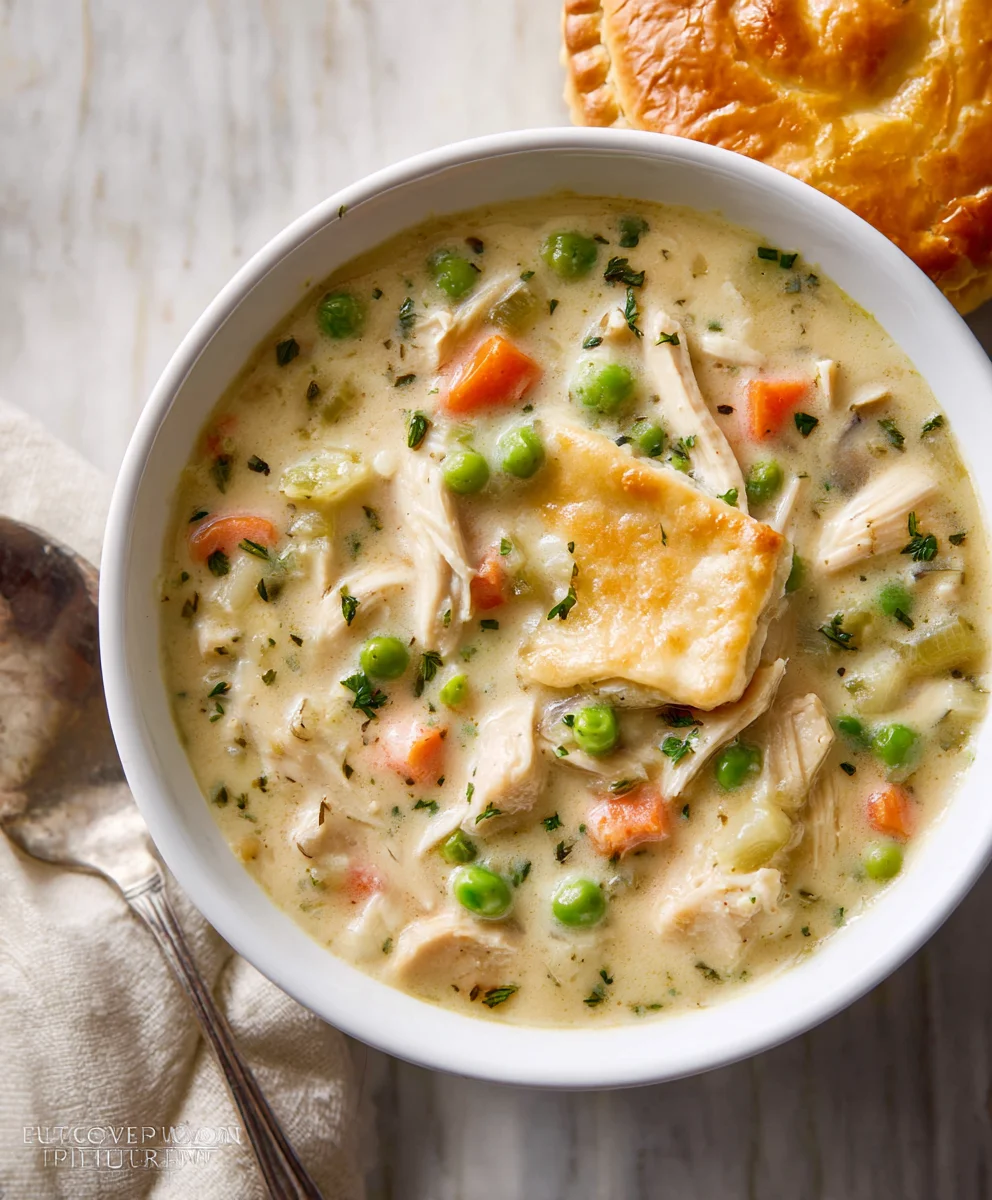 Hearty Chicken Pot Pie Soup-Easy Comfort Food