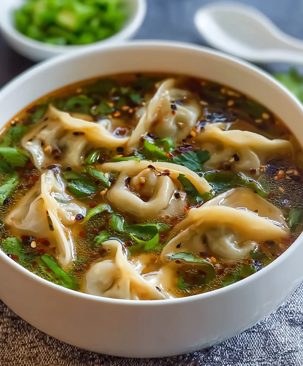 Potsticker Beef Soup-Comforting Flavorful Bowl