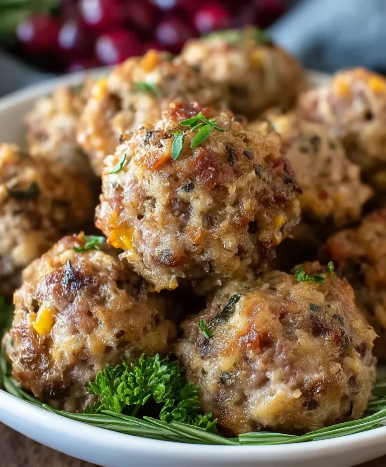 Delicious Sausage Stuffing Balls-Easy Appetizer