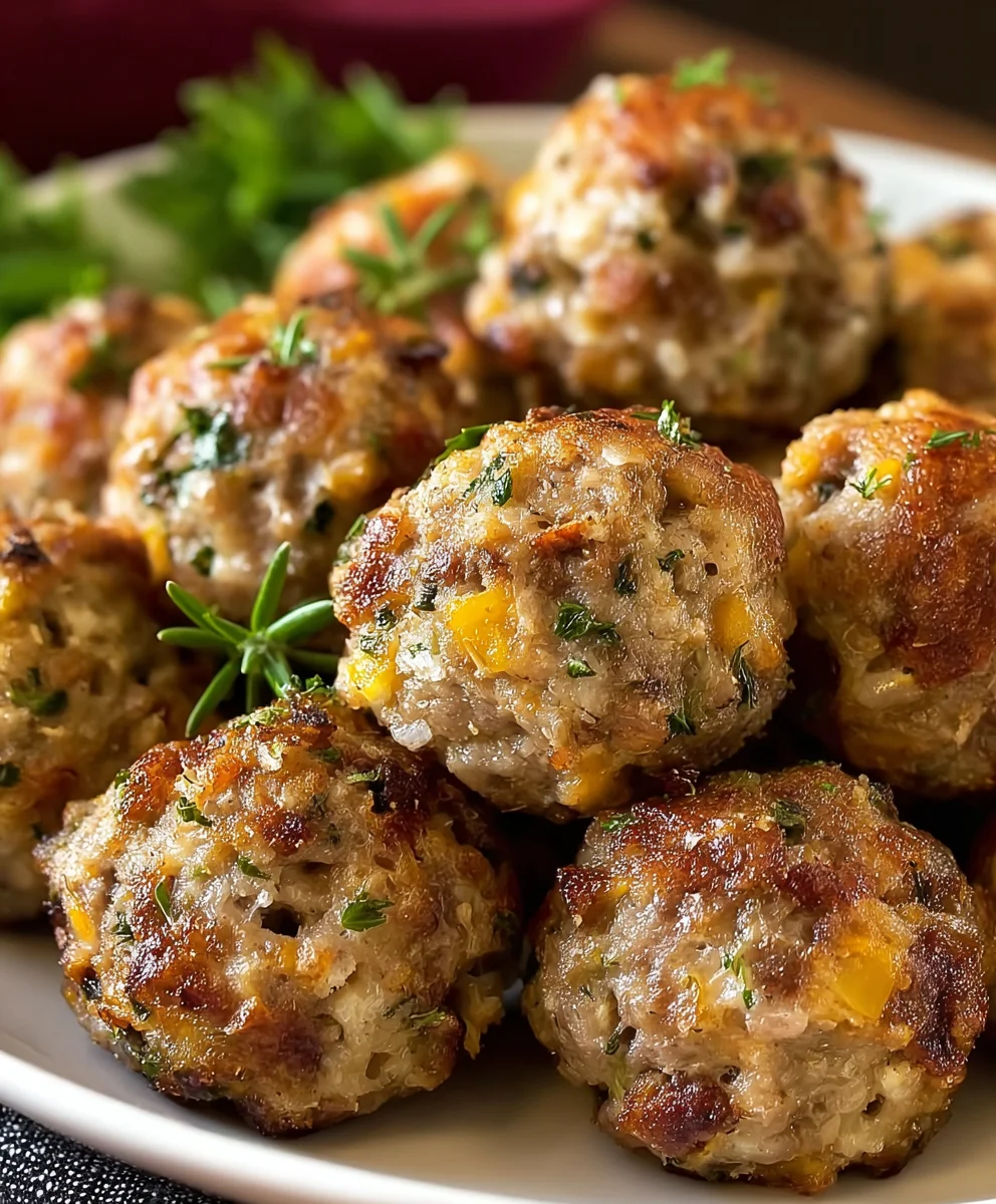Delicious Sausage Stuffing Balls-Easy Appetizer