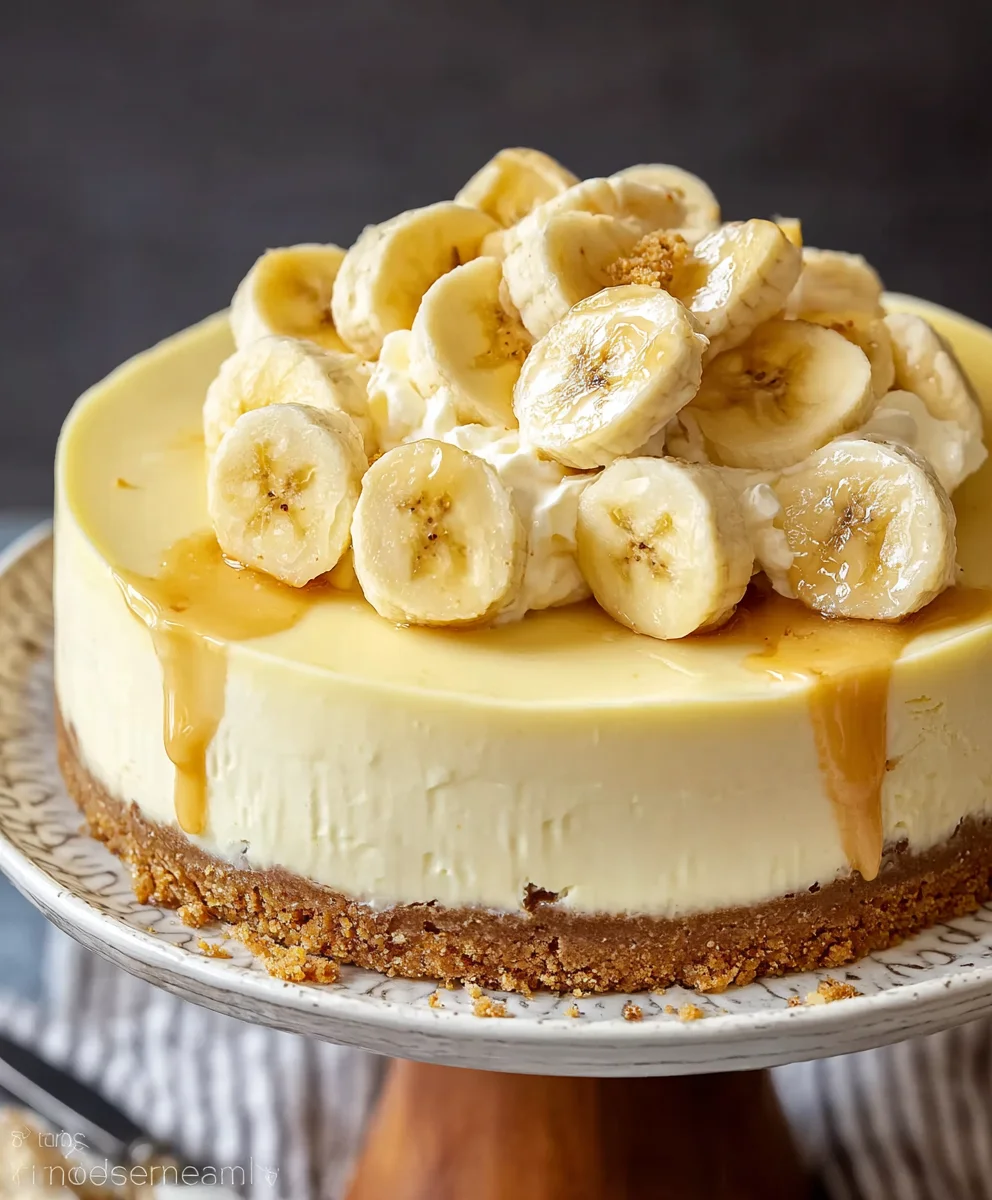 Decadent Banana Cream Cheesecake Recipe - Easy & Delicious