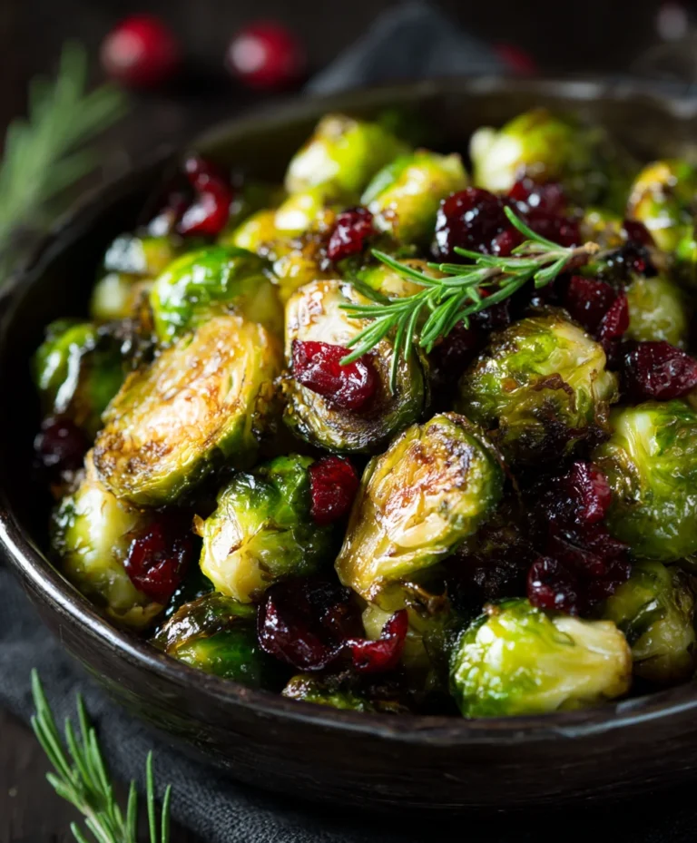 Easy Brussels Sprouts Cranberry Side Dish Recipe