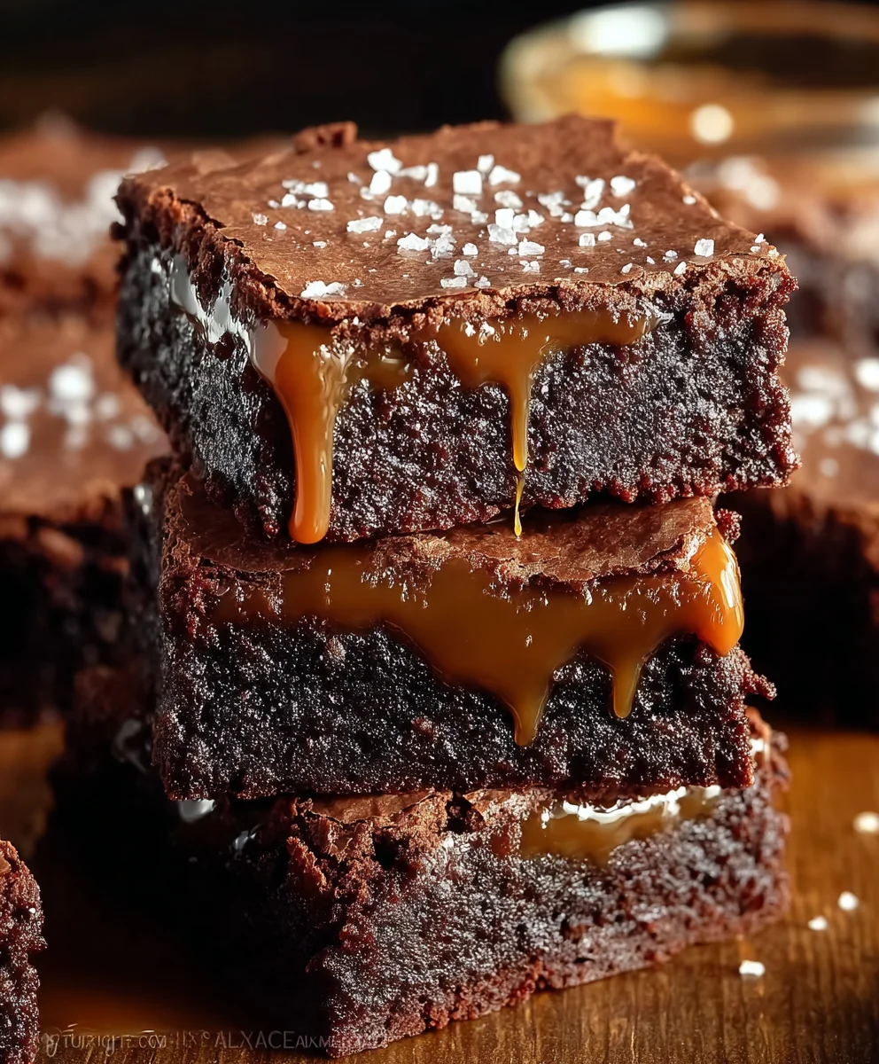 Delicious Salted Caramel Brownies - Easy Recipe