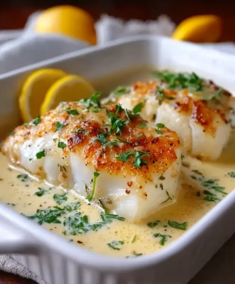 Easy Coconut Lemon Cream Baked Cod Recipe