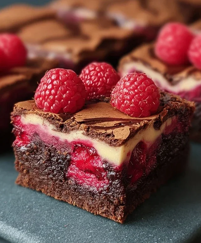 Raspberry Swirl Brownies