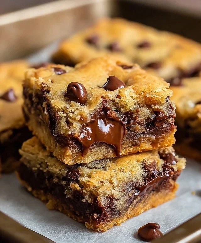 Gooey Chocolate Chip Cookie Bars
