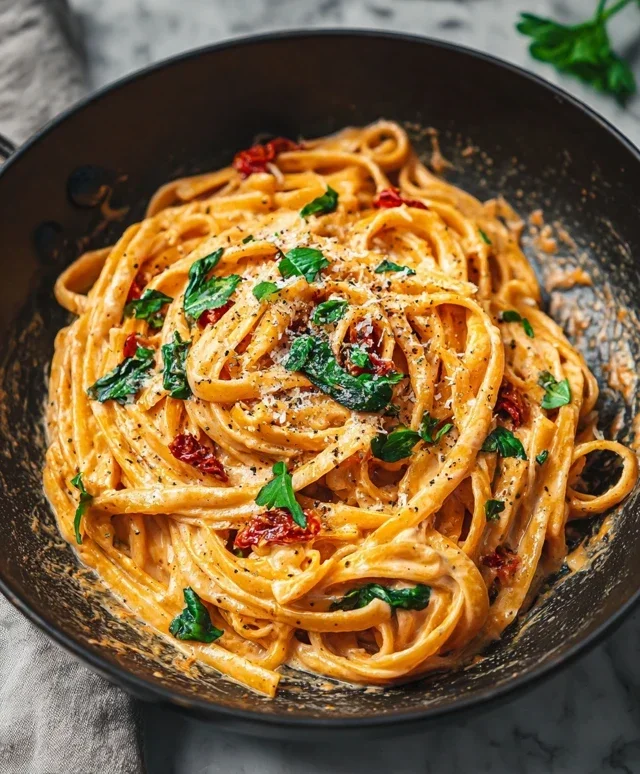 Vegan Creamy Sun Dried Tomato Pasta Recipe