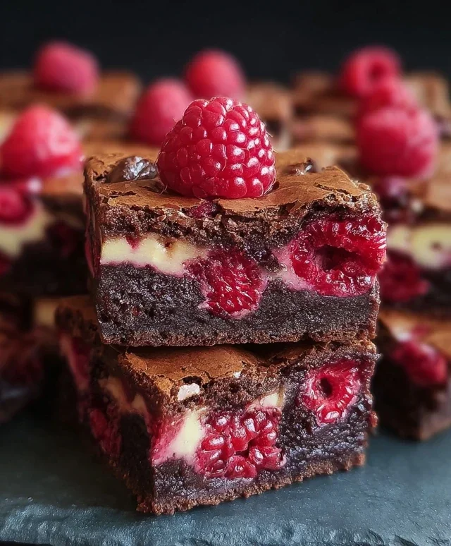 Raspberry Swirl Brownies