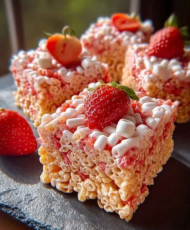 Strawberry Crunch Rice Krispie Treats