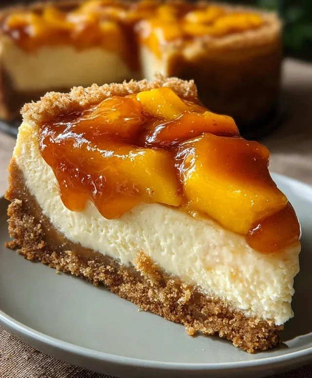 Peach Cobbler Cheesecake