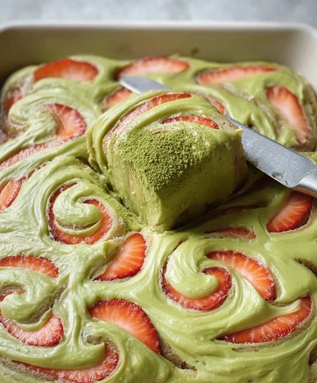 Strawberry Matcha Latte Rolls