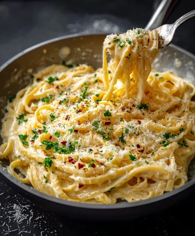 One Pot Creamy Garlic Pasta (Just 20 Minutes!)
