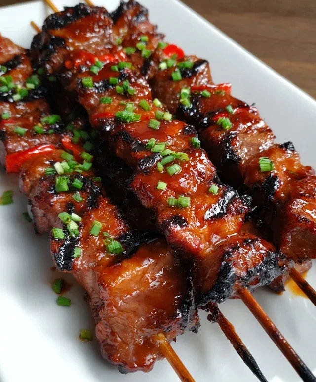 BBQ Beef Skewers with Filipino BBQ Marinade