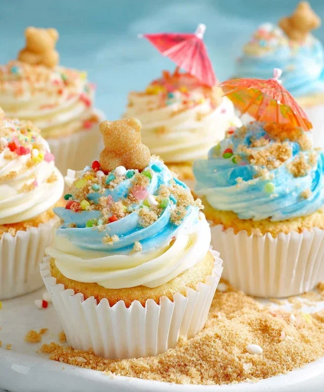 Beach Party Cupcakes