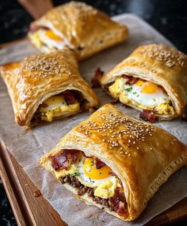 Breakfast Pockets Beef Beef Bacon Egg