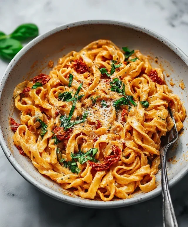 Vegan Creamy Sun Dried Tomato Pasta Recipe