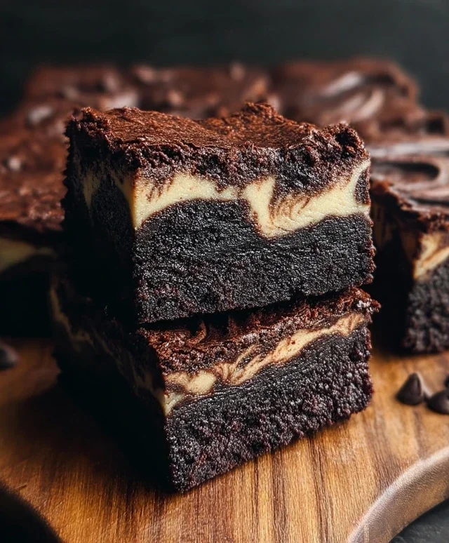 Dark Chocolate Cheesecake Brownies