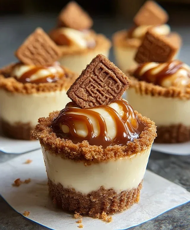 Mini Cookie Butter Cheesecake Cups