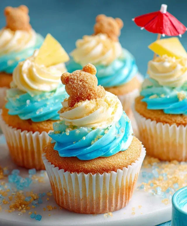 Beach Party Cupcakes