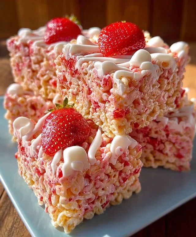 Strawberry Crunch Rice Krispie Treats