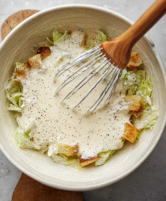 Homemade Creamy Caesar Salad Dressing