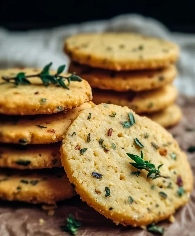 Garlic and Herb Chickpea Flour Snack Crackerss