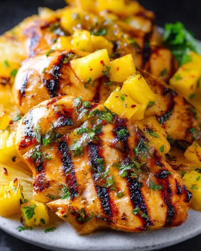 Grilled Mango Pineapple Chicken