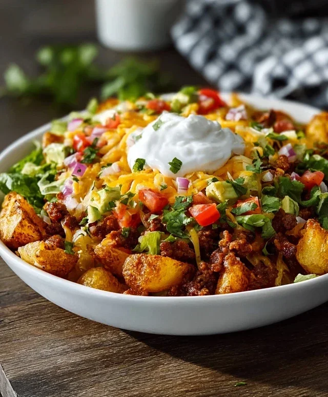 Loaded Potato Taco Bowl