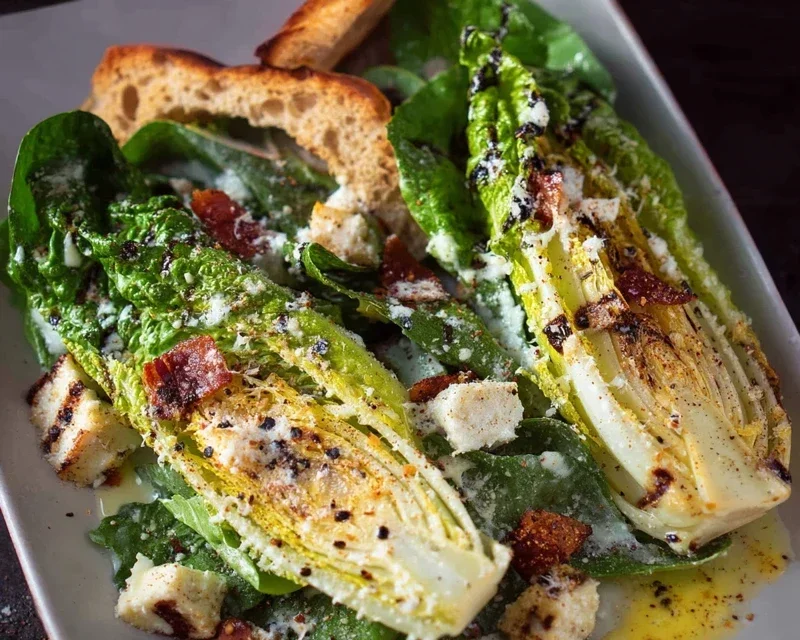 Grilled Romaine Caesar Salad Recipe