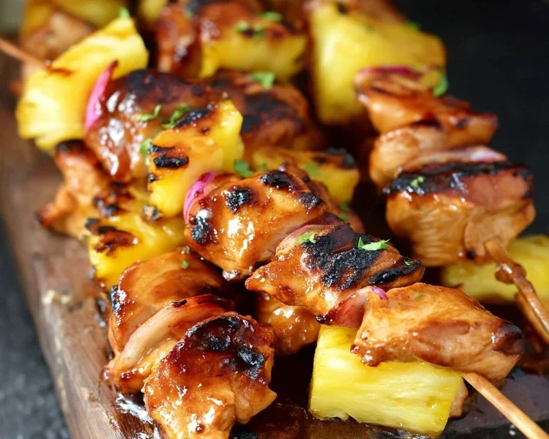 Pineapple Chicken Kebabs Recipe