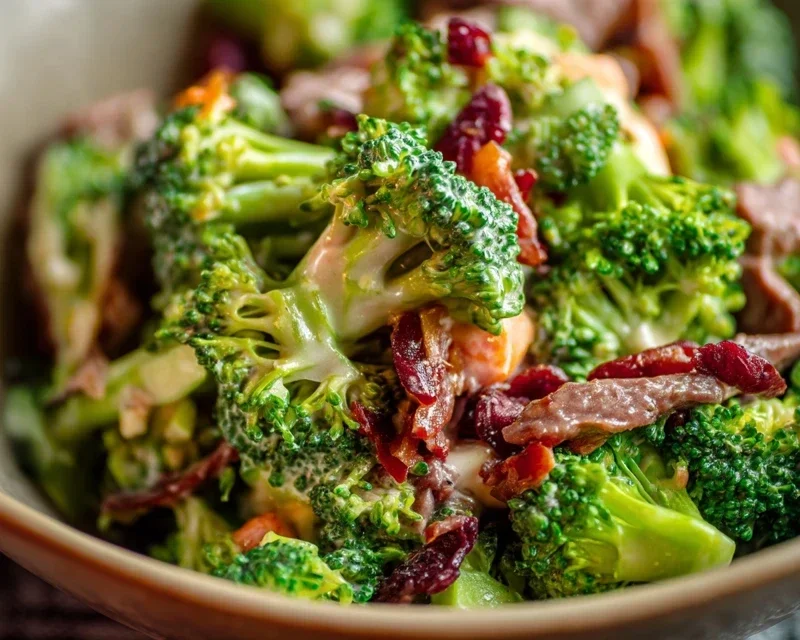 Broccoli Salad with Beef Beef Bacon Recipe