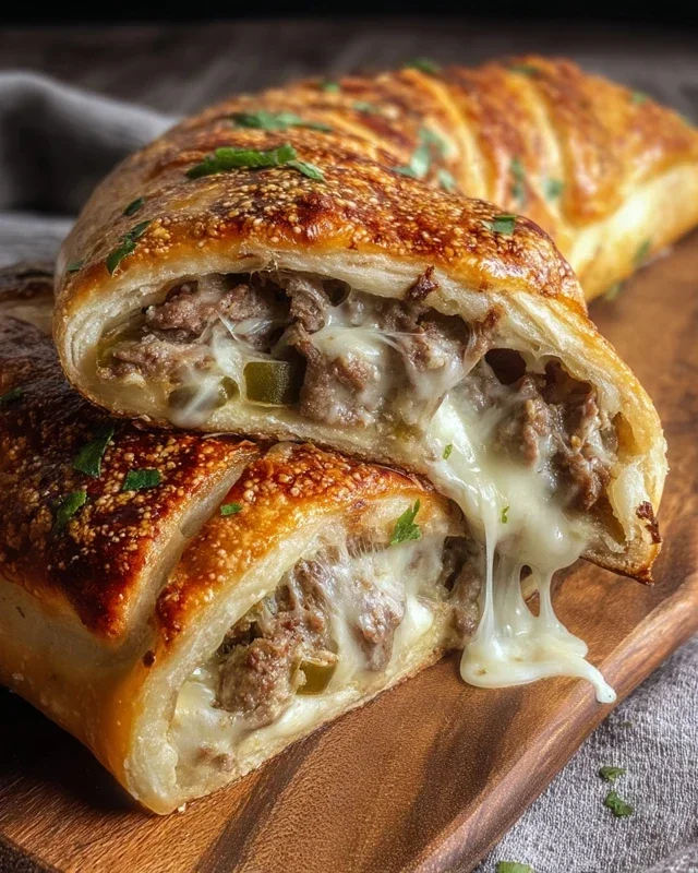 Philly Cheesesteak Stromboli