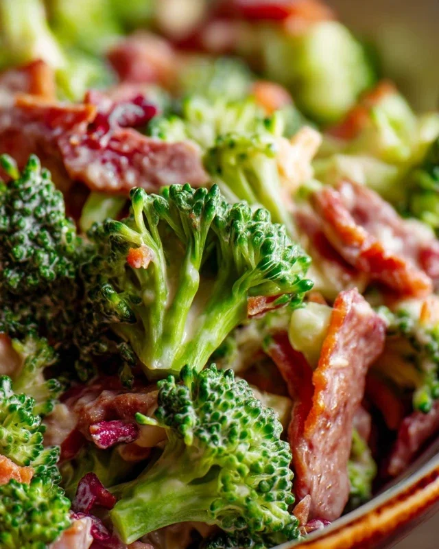 Broccoli Salad with Beef Beef Bacon Recipe