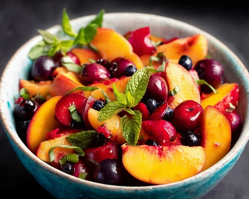 Summer Peach Fruit Salad