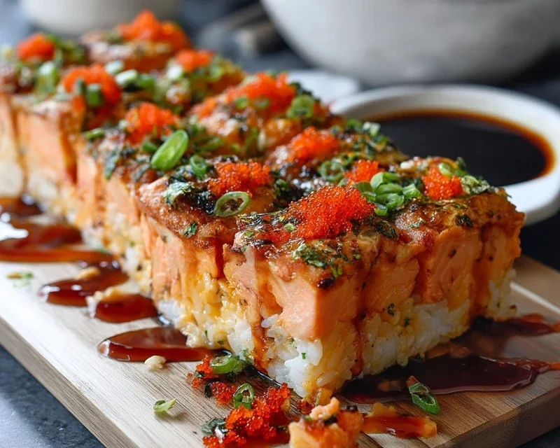 Spicy Salmon Sushi Bake Recipe