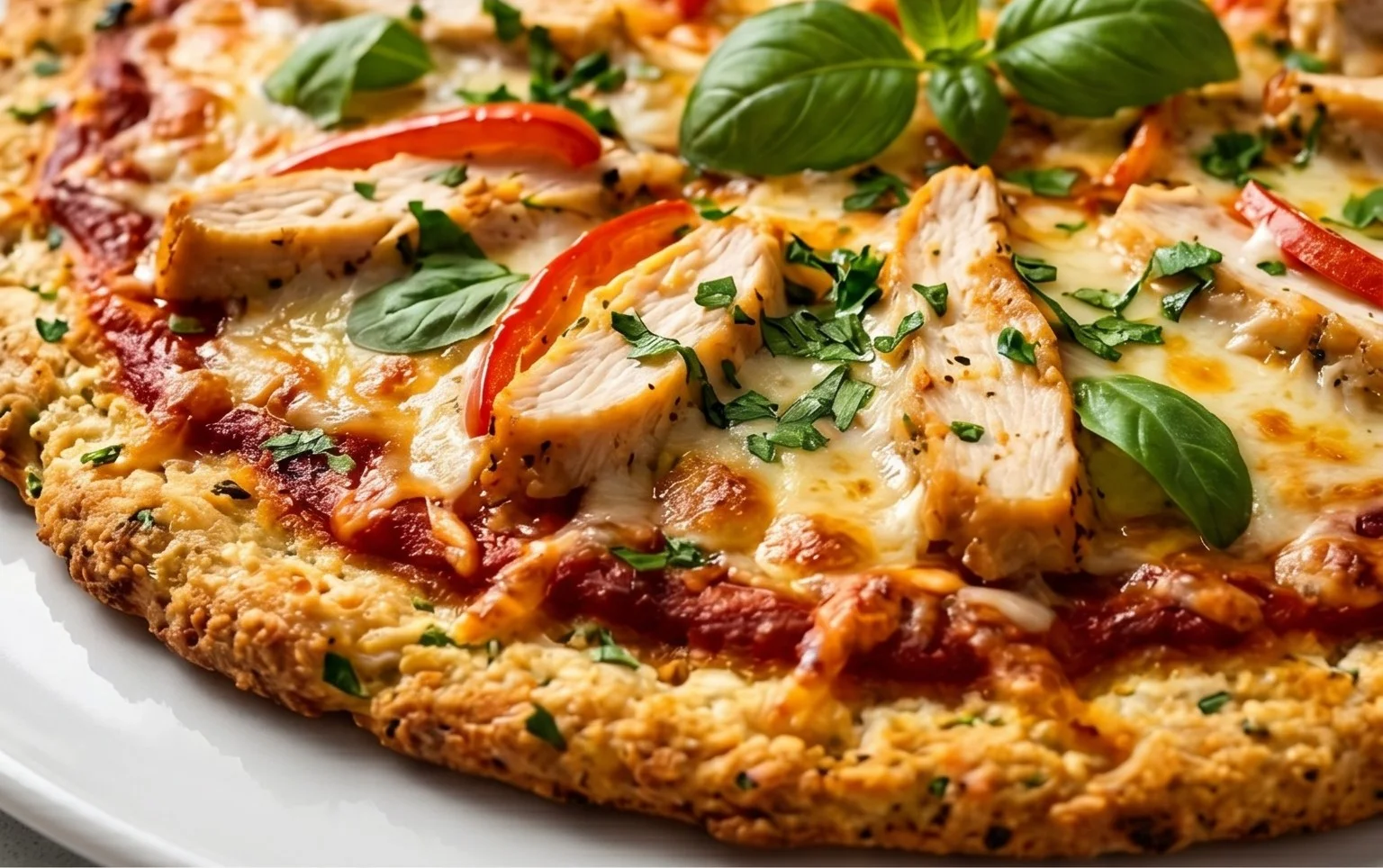 Chicken Crust Pizza (Low Carb + High Protein
