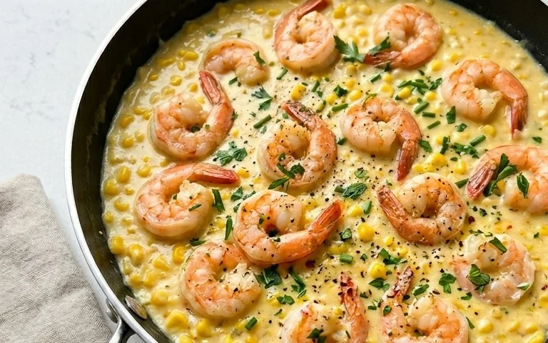 Shrimp and Creamed Corn (30 Minutes, One-Pan)
