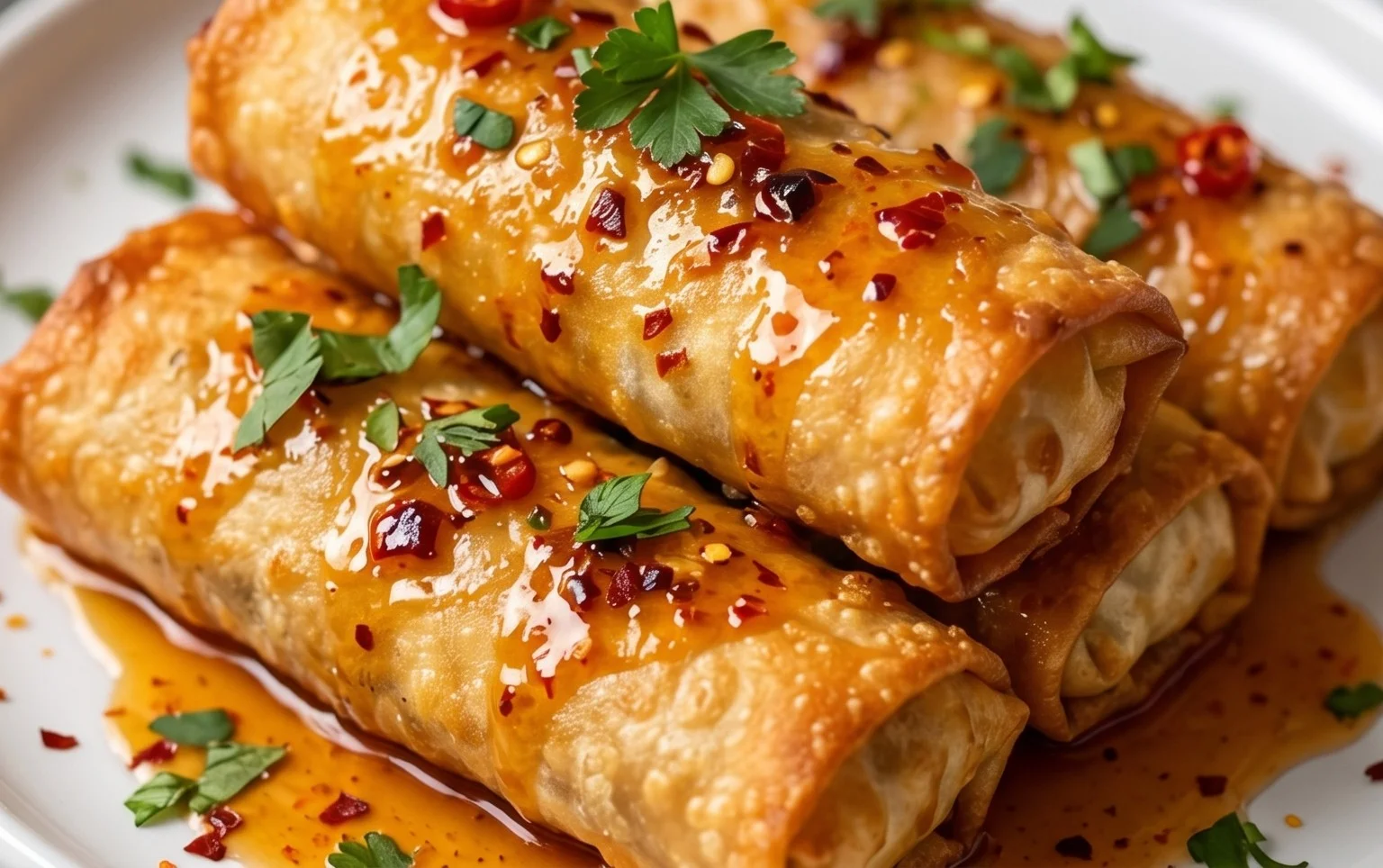 Indulgent Oven Fried Feta Rolls with Chili Honey Magic