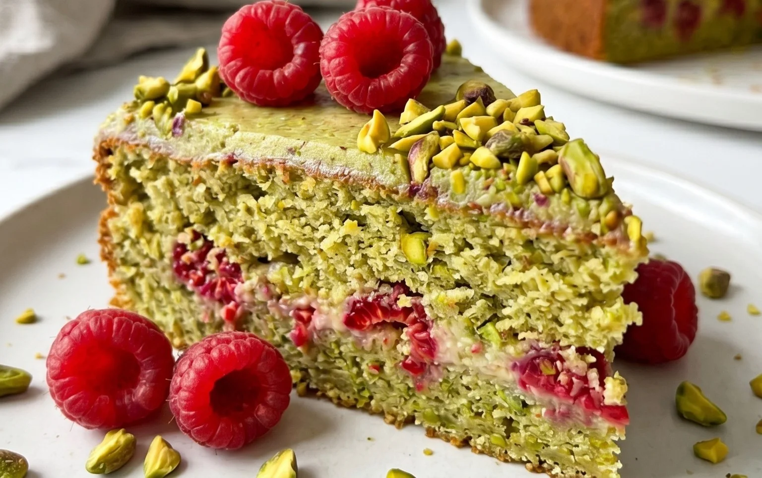 Pistachio Raspberry Cake