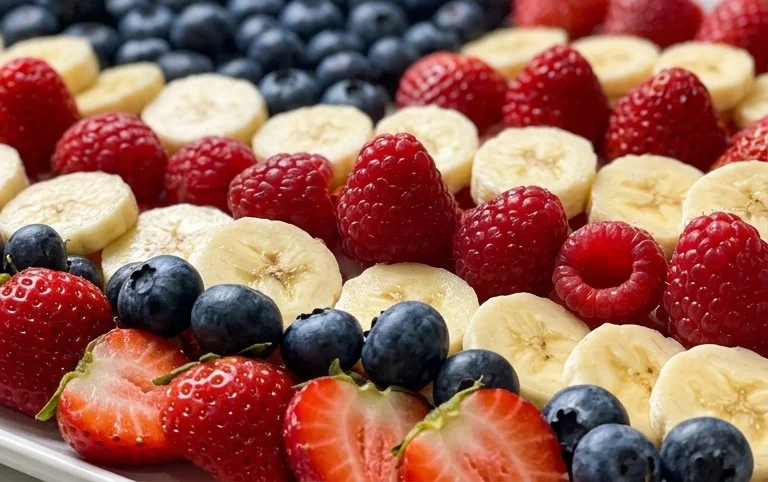 4th of July Fruit Platter Idea | How to Make an American Flag