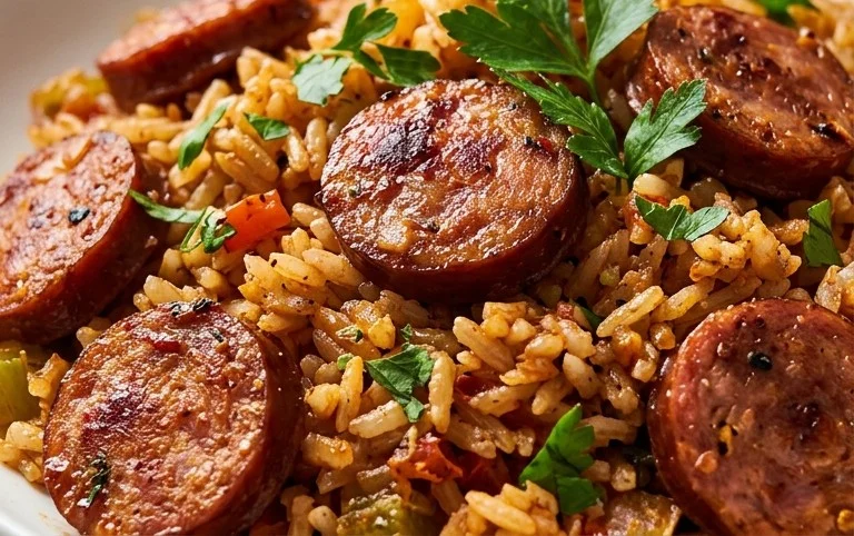Cajun Sausage and Rice Skillet