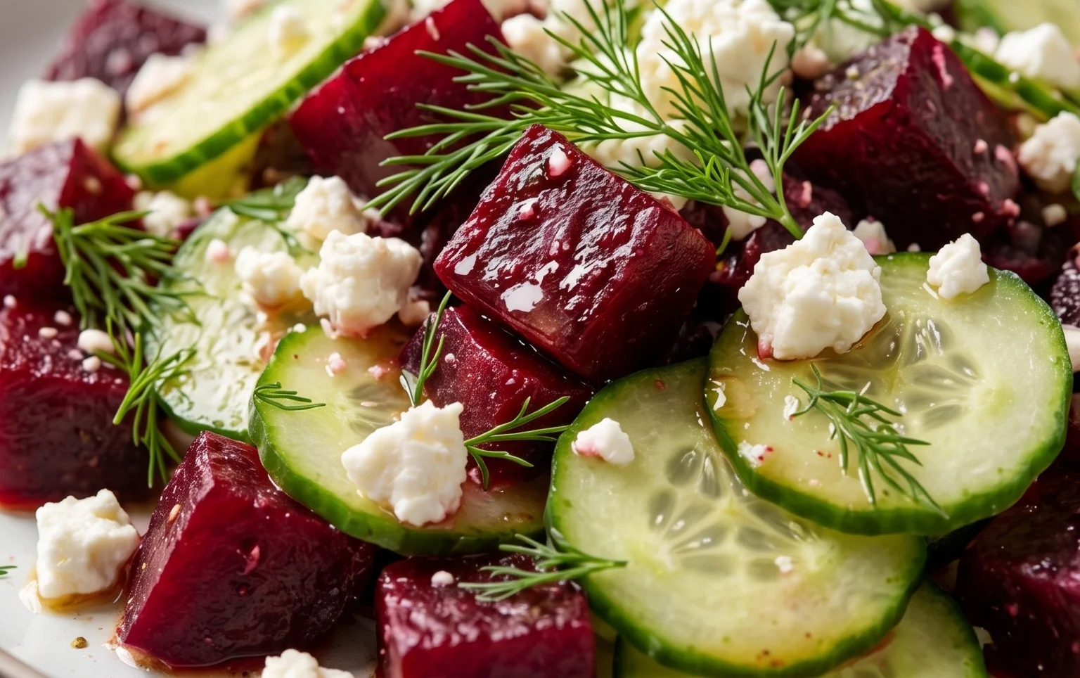 Beet Salad with Feta, Cucumbers, and Dill: A Refreshing Delight!