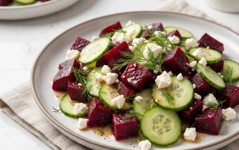 Beet Salad with Feta, Cucumbers, and Dill: A Refreshing Delight!