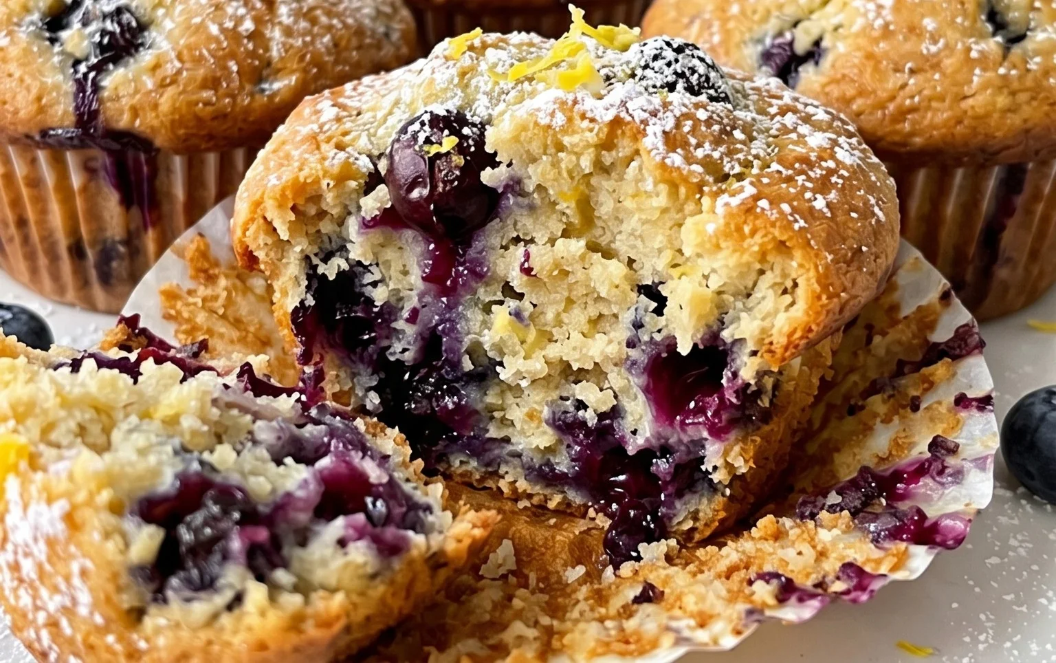 Sour Cream Blueberry Muffins