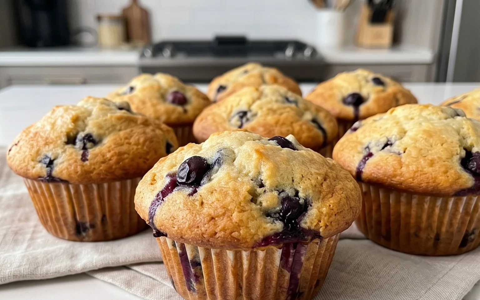 Sour Cream Blueberry Muffins