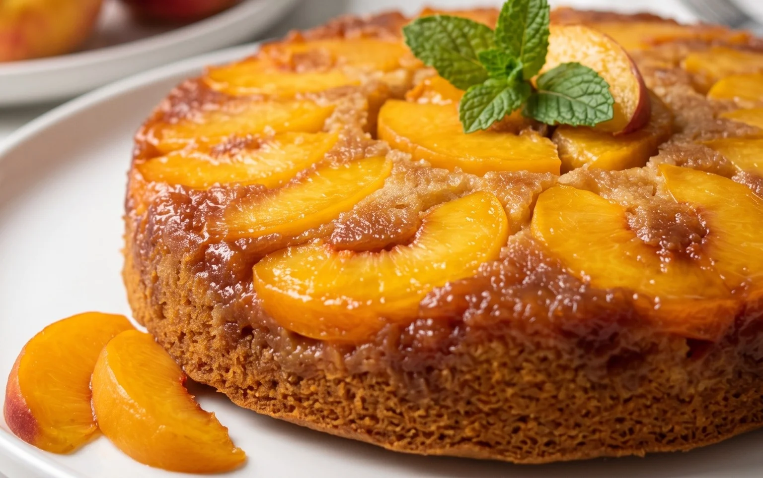 Peach Upside-Down Cake Recipe