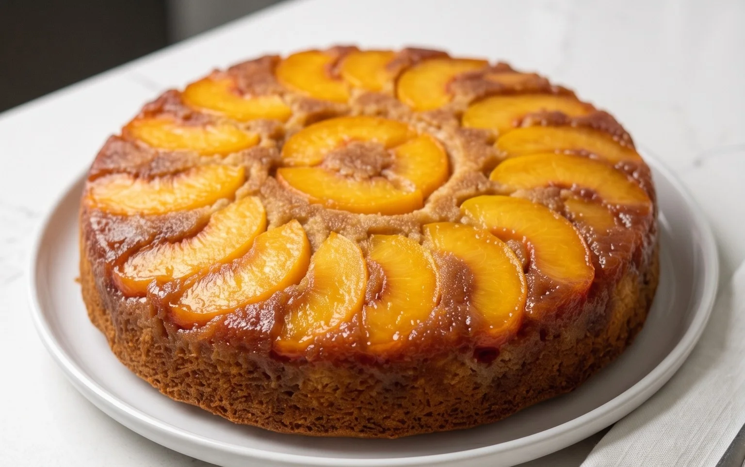 Peach Upside-Down Cake Recipe