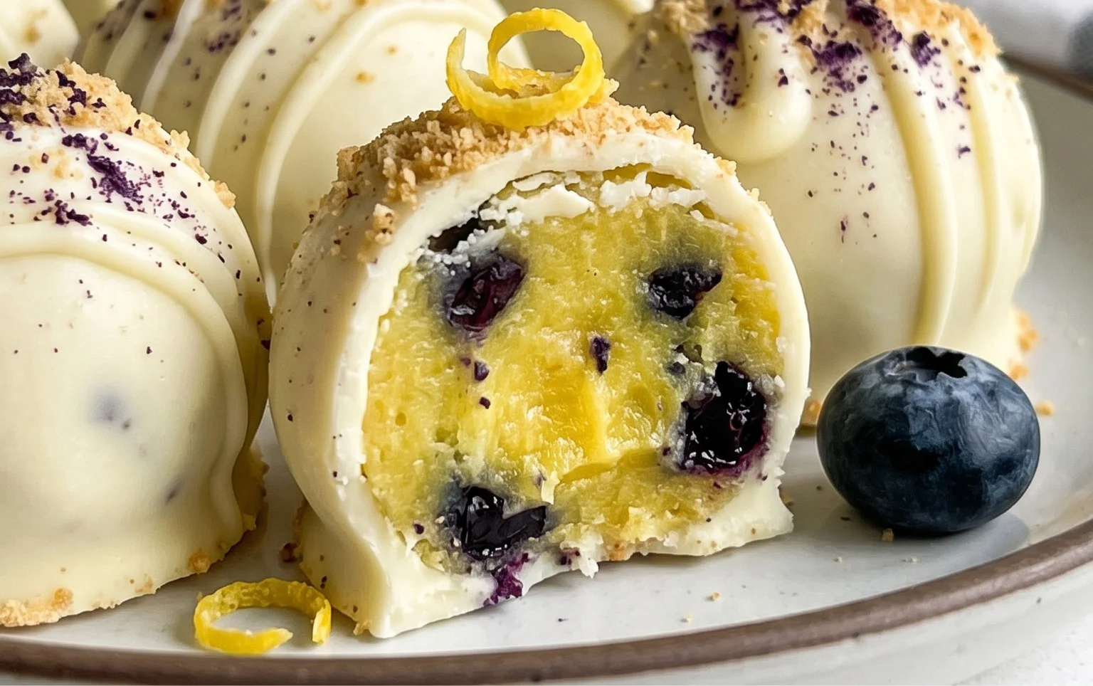 LEMON BLUEBERRY TRUFFLES