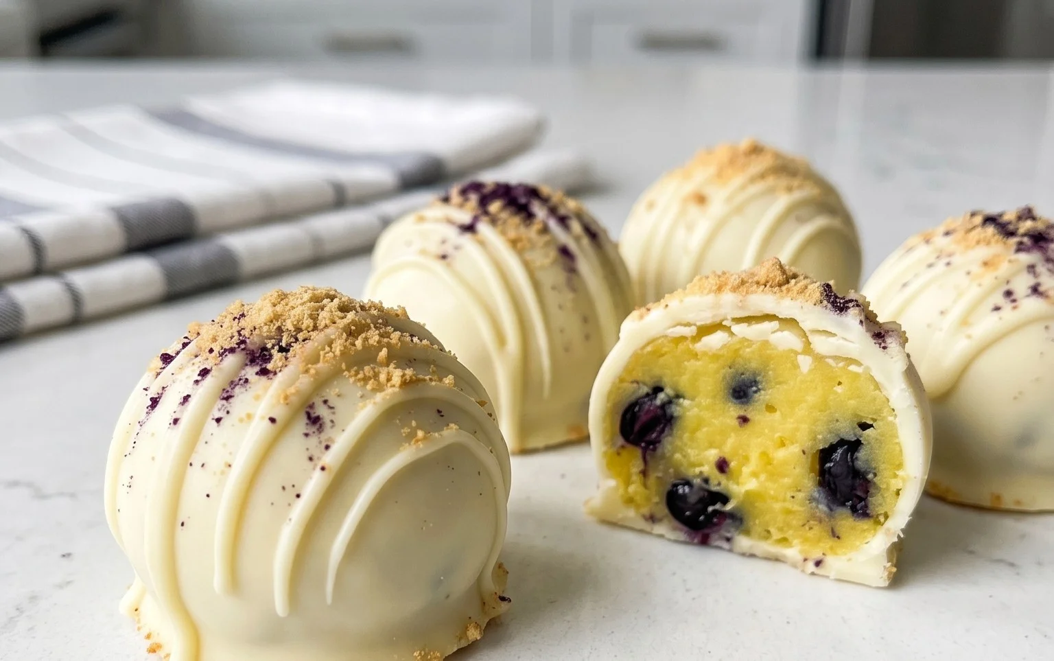 LEMON BLUEBERRY TRUFFLES